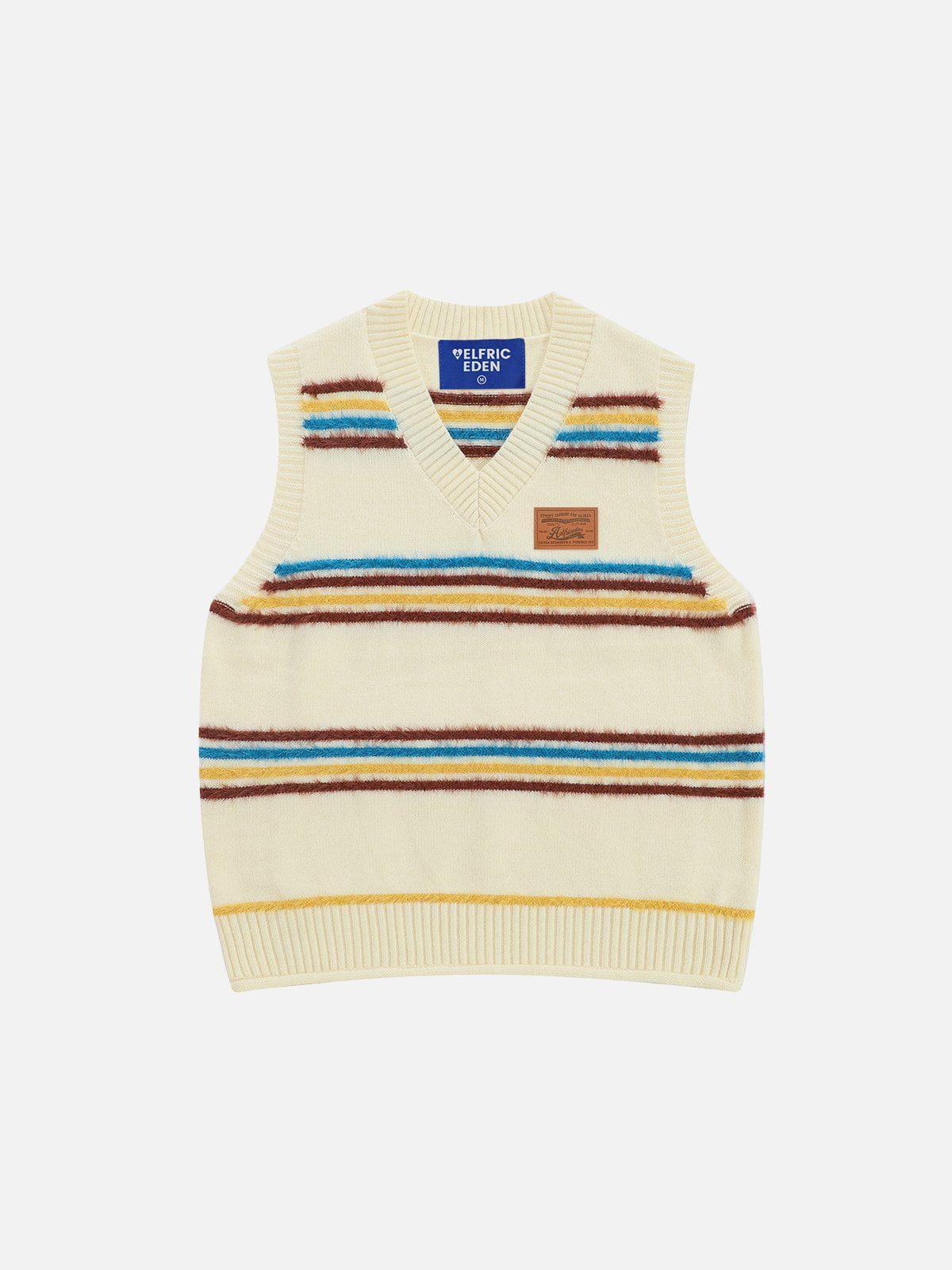 Aelfric Eden Stripe V-Neck Sweater Vest Product Image