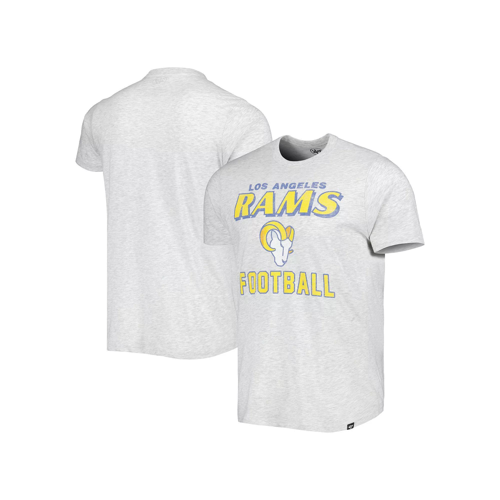 Men's '47 Heathered Gray Los Angeles Rams Dozer Franklin Lightweight T-Shirt, Size: 3XL, Grey Product Image