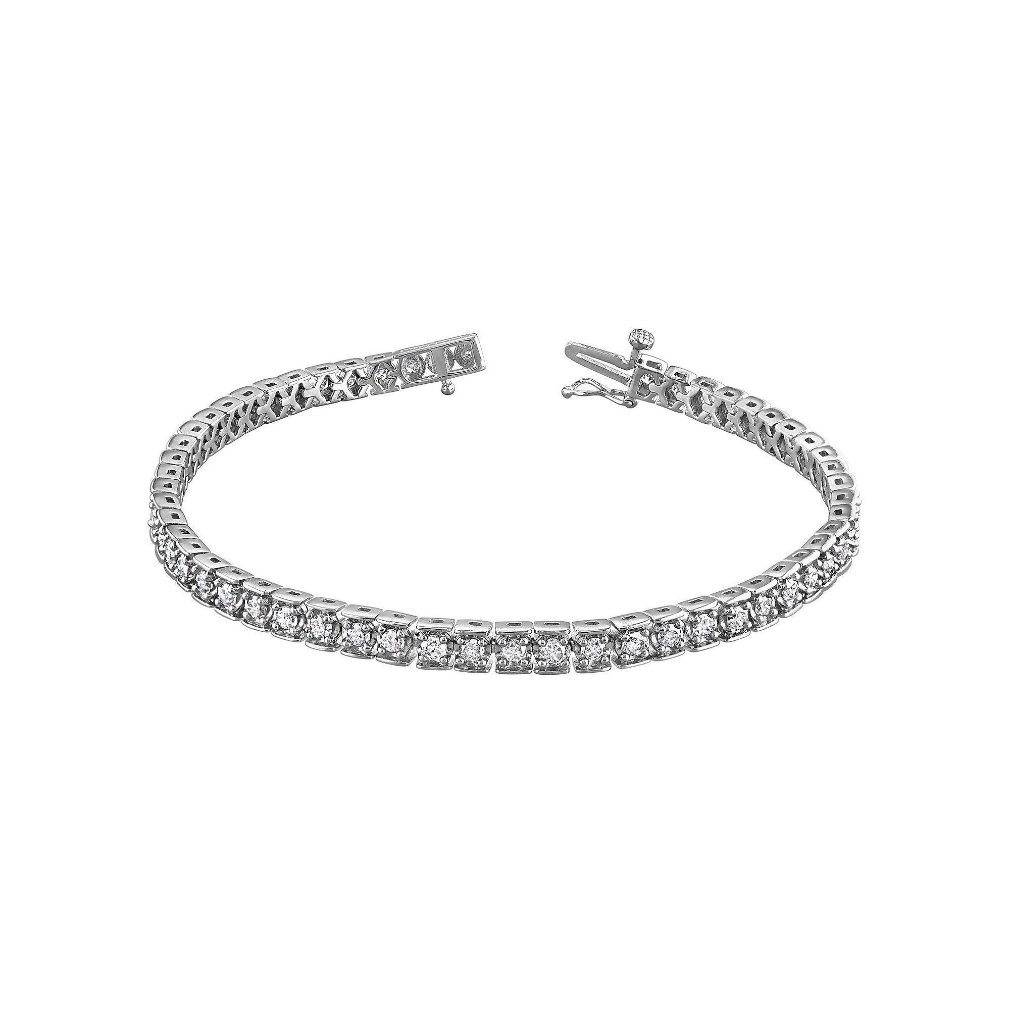 Stella Grace Sterling Silver 3 Carat T.W. Diamond Tennis Bracelet, Women's, Size: 7.25" Product Image