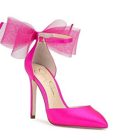 Jessica Simpson Phindies Oversized Tulle Bow Back Dress Pumps Product Image