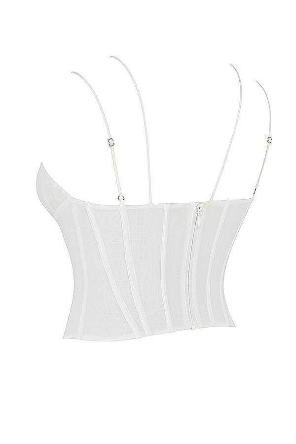 Orla White Chiffon Strappy Corset Product Image