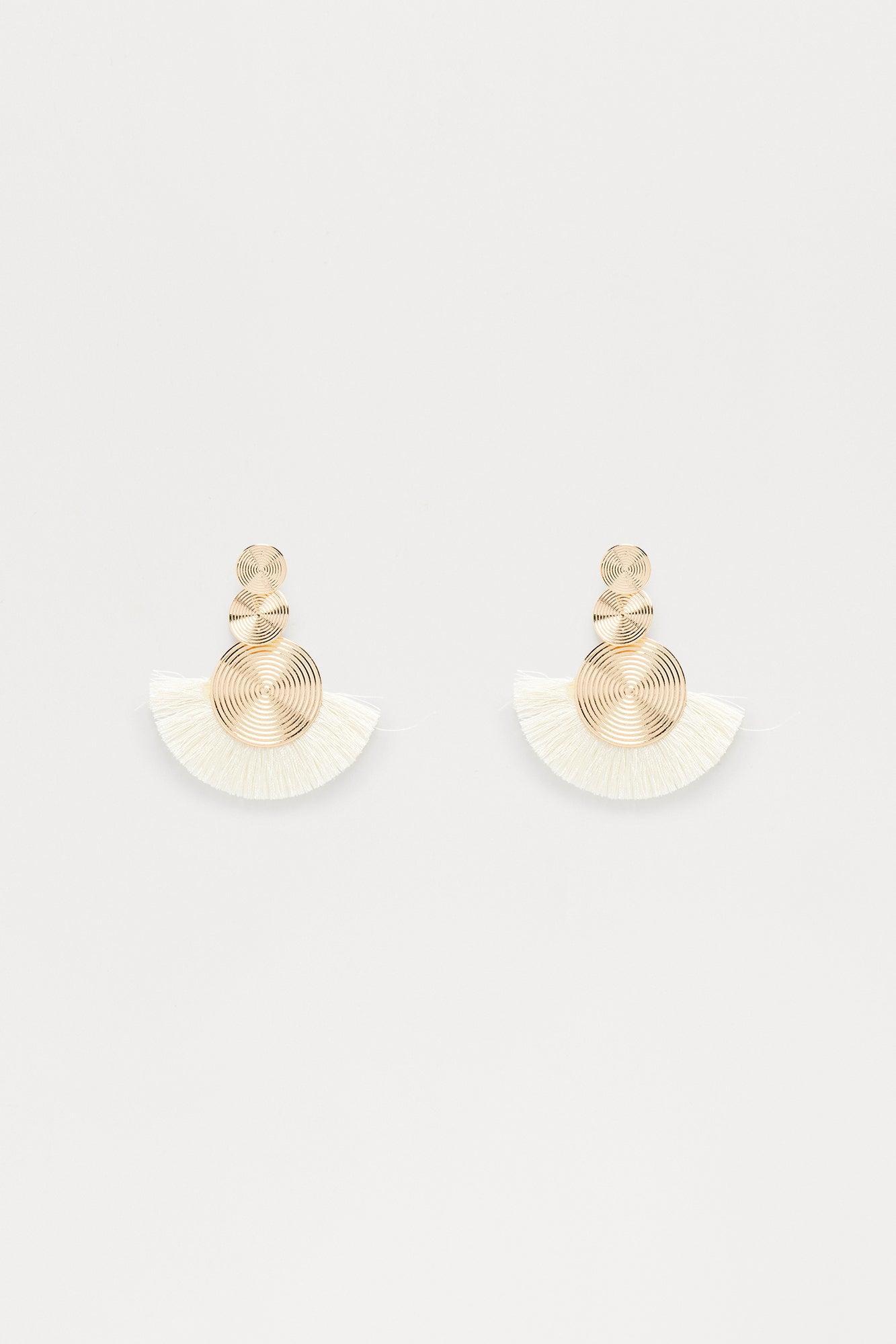 Get Into The Groove Earrings - Ivory Product Image