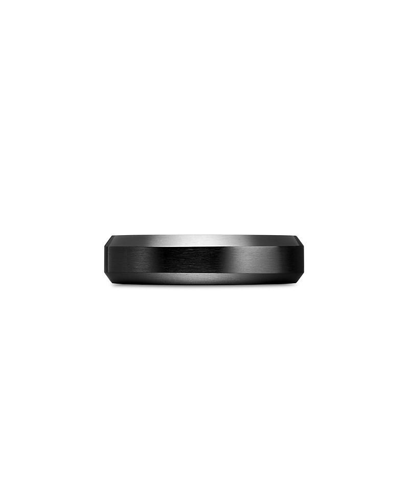 David Yurman Mens Black Titanium Beveled Band Ring Product Image