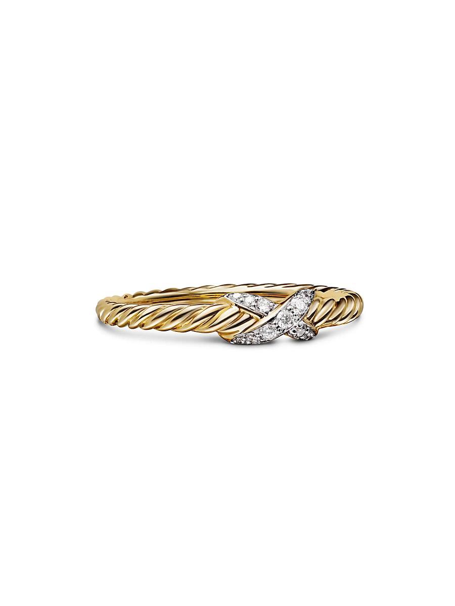 Womens Petite X Ring in 18K Yellow Gold Product Image