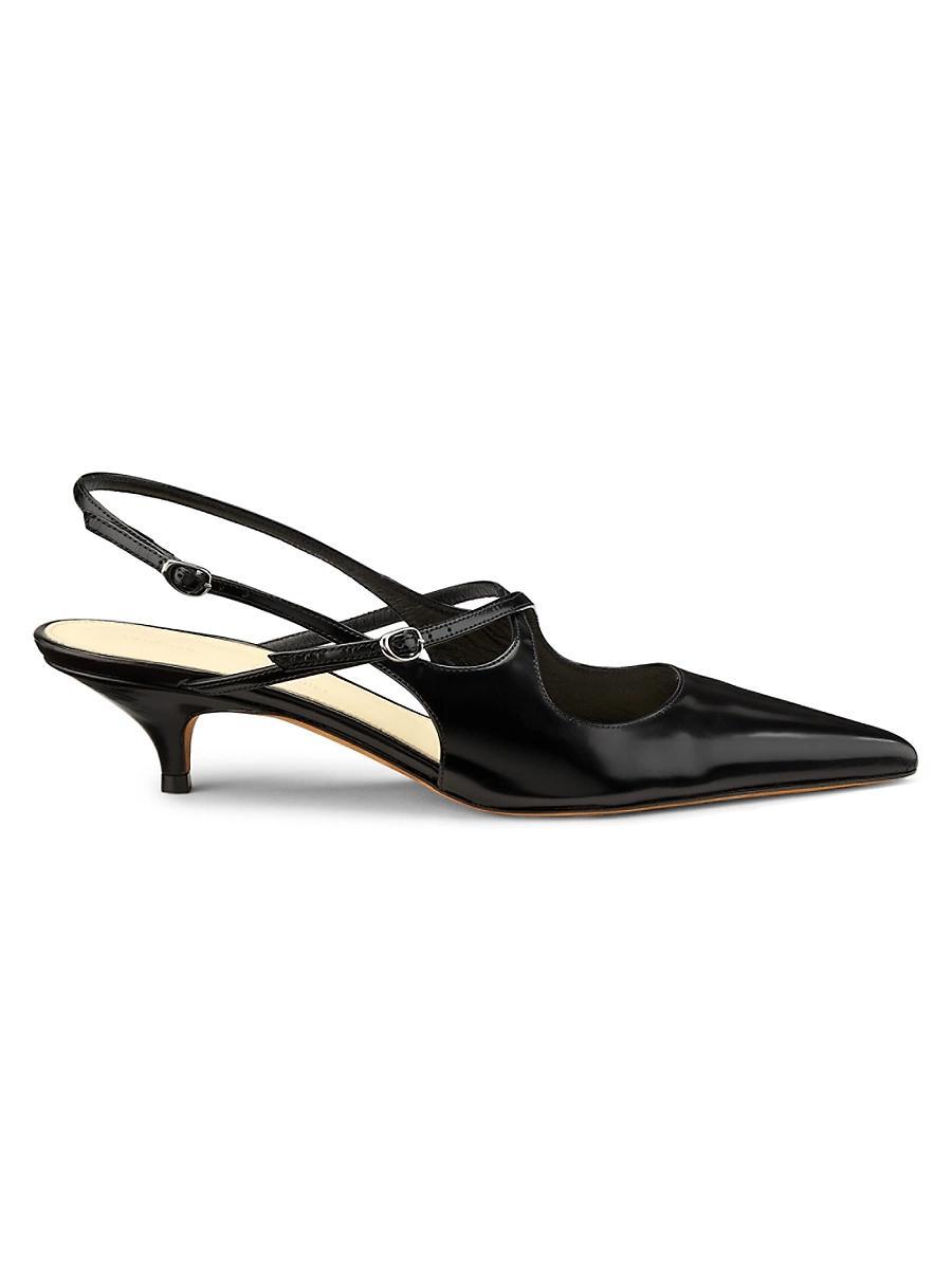 Womens Slash Crossover 40MM Metallic Kitten-Heel Pumps Product Image