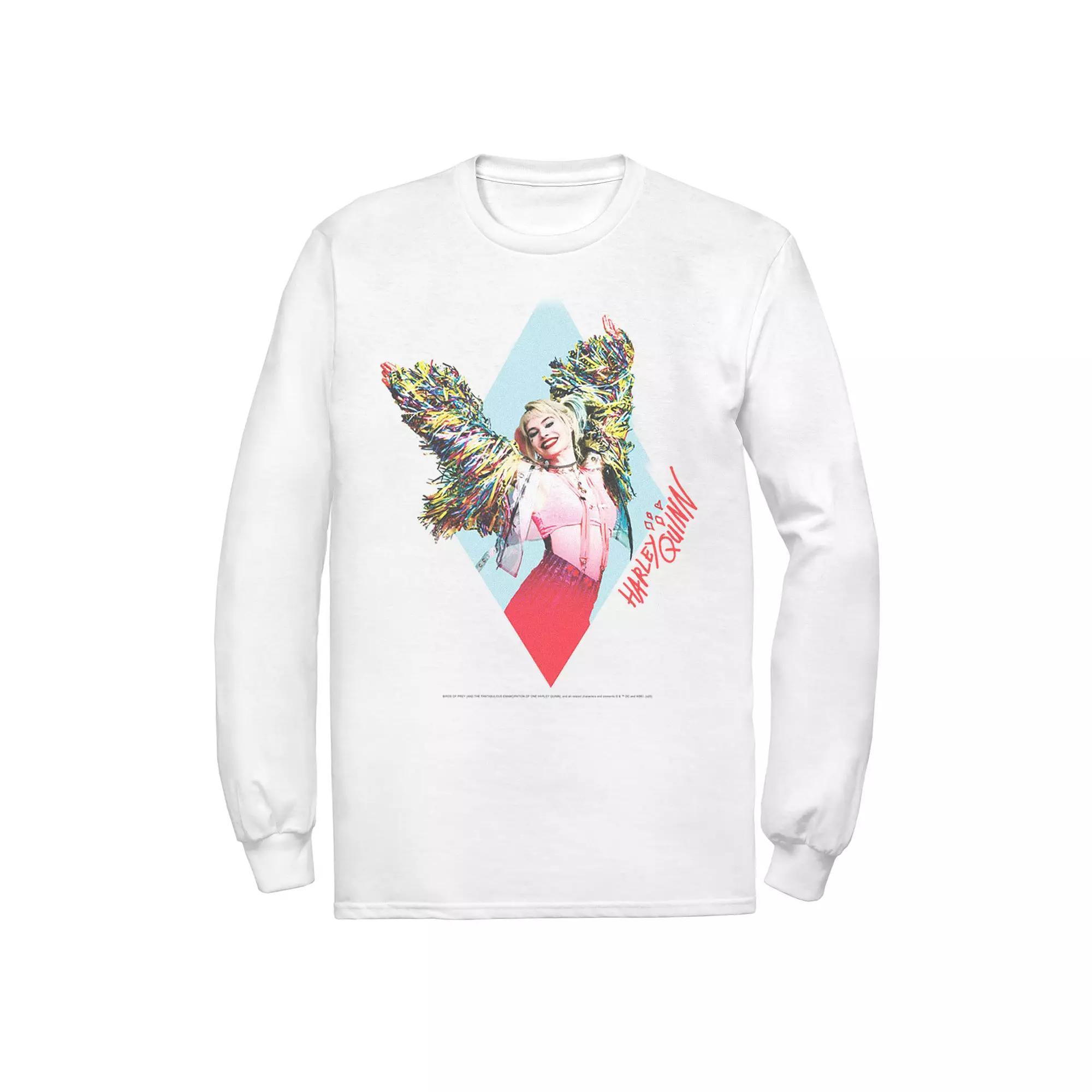 Men's DC Comics Birds Of Prey Harley Quinn Dancing Quinn Portrait Tee, Size: 3XL, White Product Image