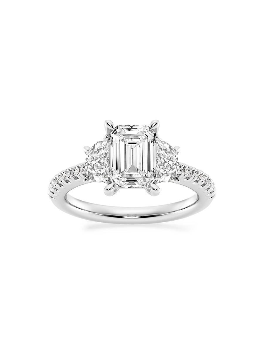 Womens 14K White Gold & Emerald-Cut Lab-Grown Diamond Ring/2.75-7.00 TCW Product Image