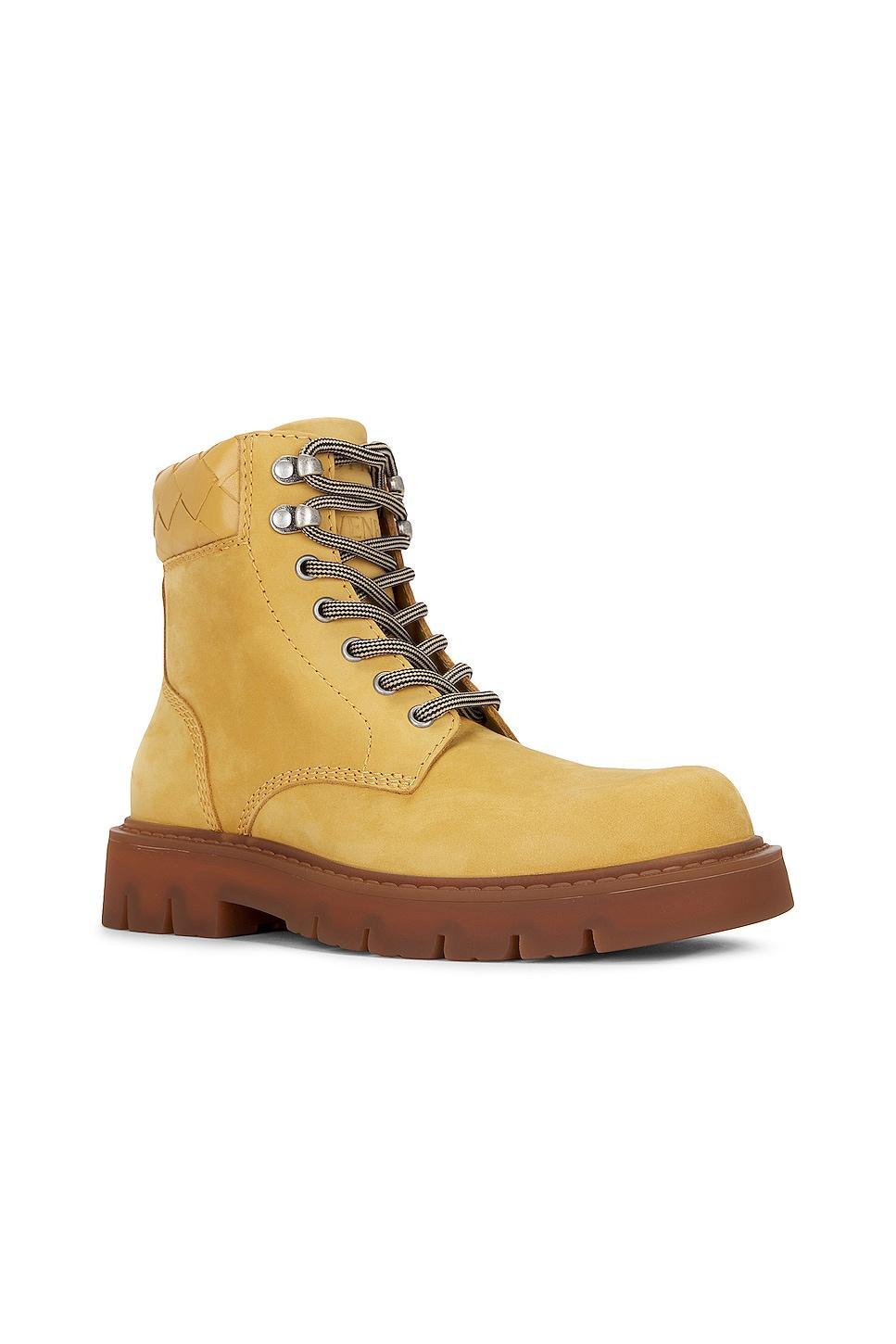 Bottega Veneta Haddock Ankle Boot in Ochre - Grey. Size 38 (also in 37, 41). Product Image