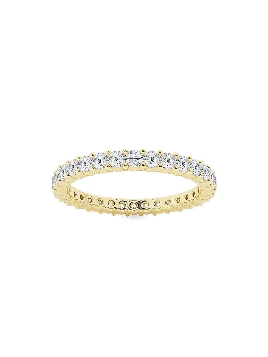 Womens 14K Yellow Gold & Shared-Prong Natural Diamond Eternity Band/1.00-5.00 TCW Product Image