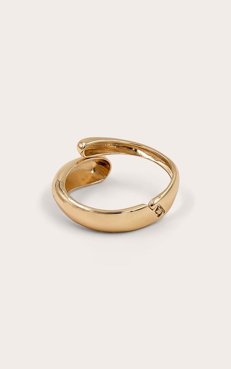 Gold Thick Wrap Around Bangle Product Image