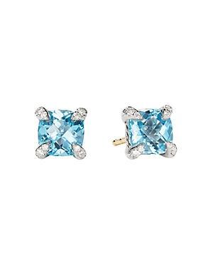 David Yurman Chatelaine Stud Earrings with Amethyst and Diamonds Product Image