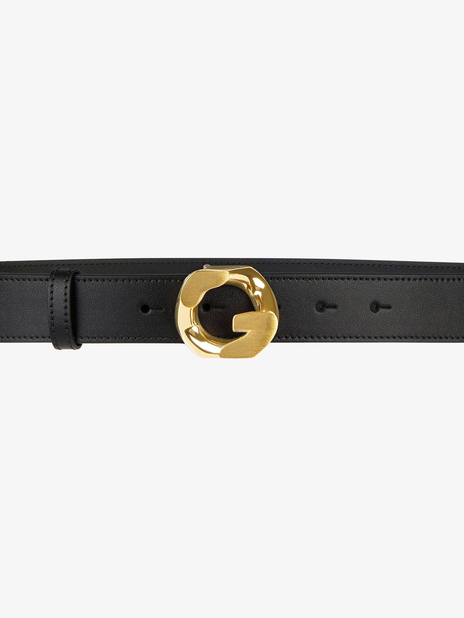 Belt in leather with G-Chain buckle Product Image