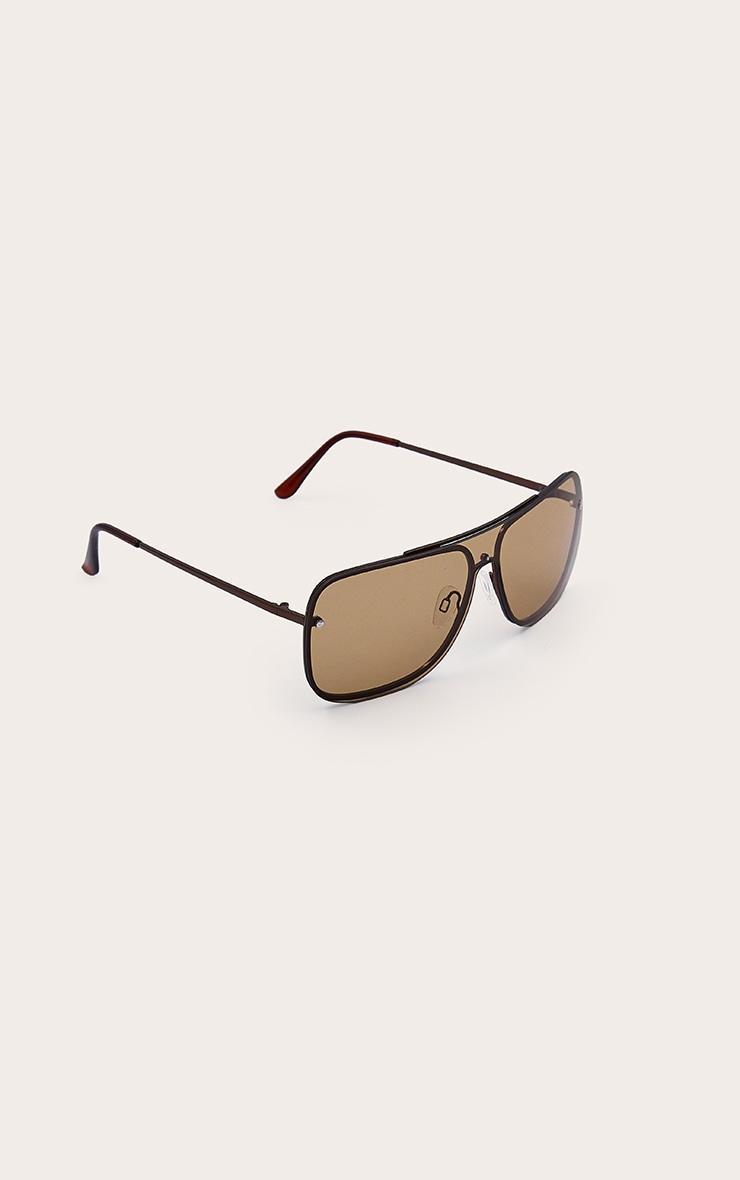 Smokey Choc Skinny Aviator Sunglasses Product Image