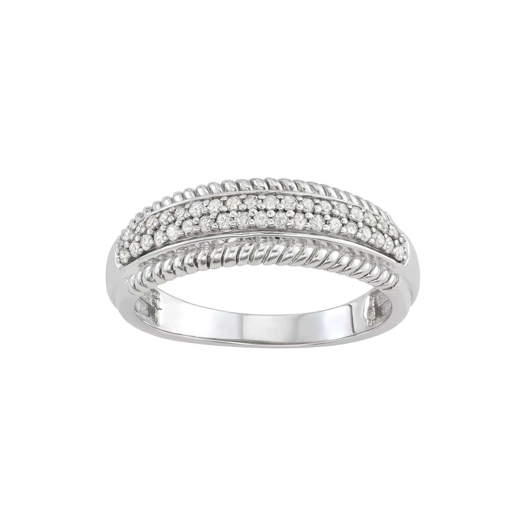 Jewelexcess 1/4 Carat Diamond Sterling Silver Ring, Women's, Size: 8 Product Image