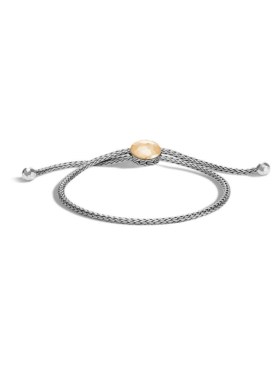 John Hardy Sterling Silver and 18K Bonded Gold Classic Chain Hammered Ball Bracelet Product Image