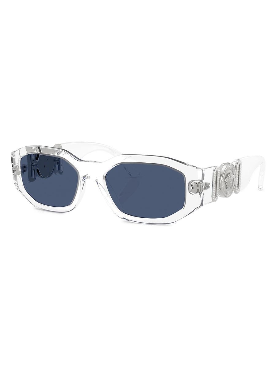 Mens 53MM Medusa Detail Oval Sunglasses Product Image