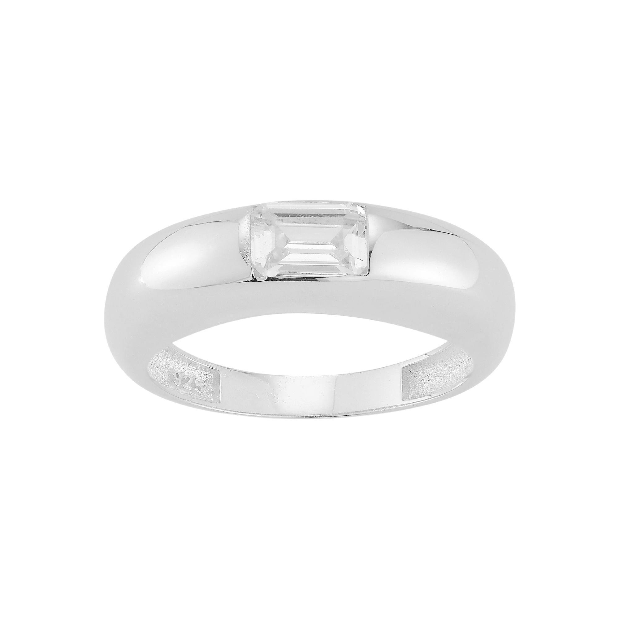 Sunkissed Sterling Cubic Zirconia Ring, Women's, Size: 7, Silver Tone Product Image