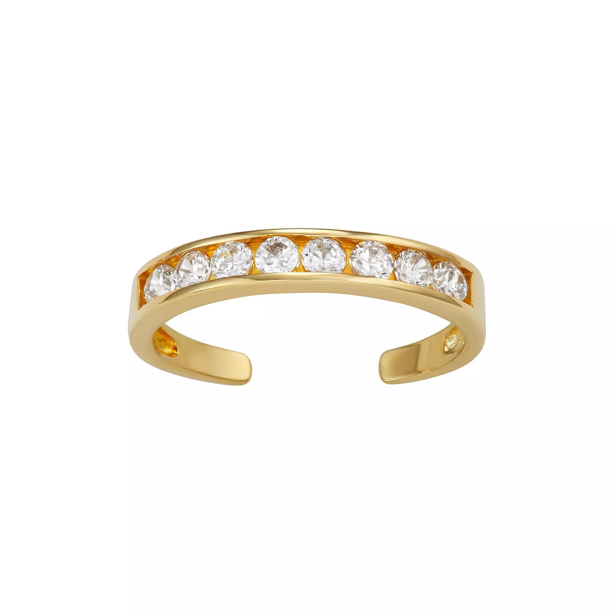 10k Cubic Zirconia Toe Ring, Women's, 10k Gold Product Image