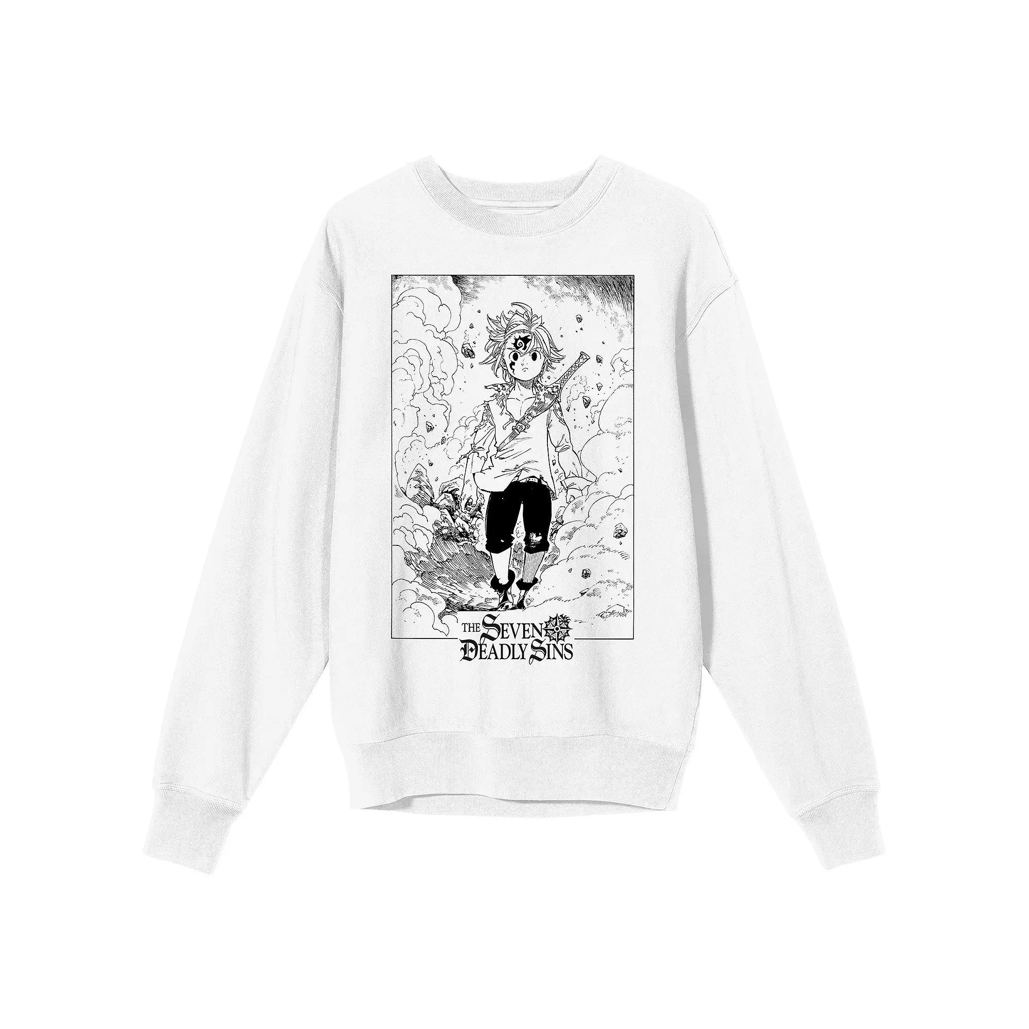 Men's Seven Deadly Sins Meliodas Long Sleeve, Size: Large, White Product Image
