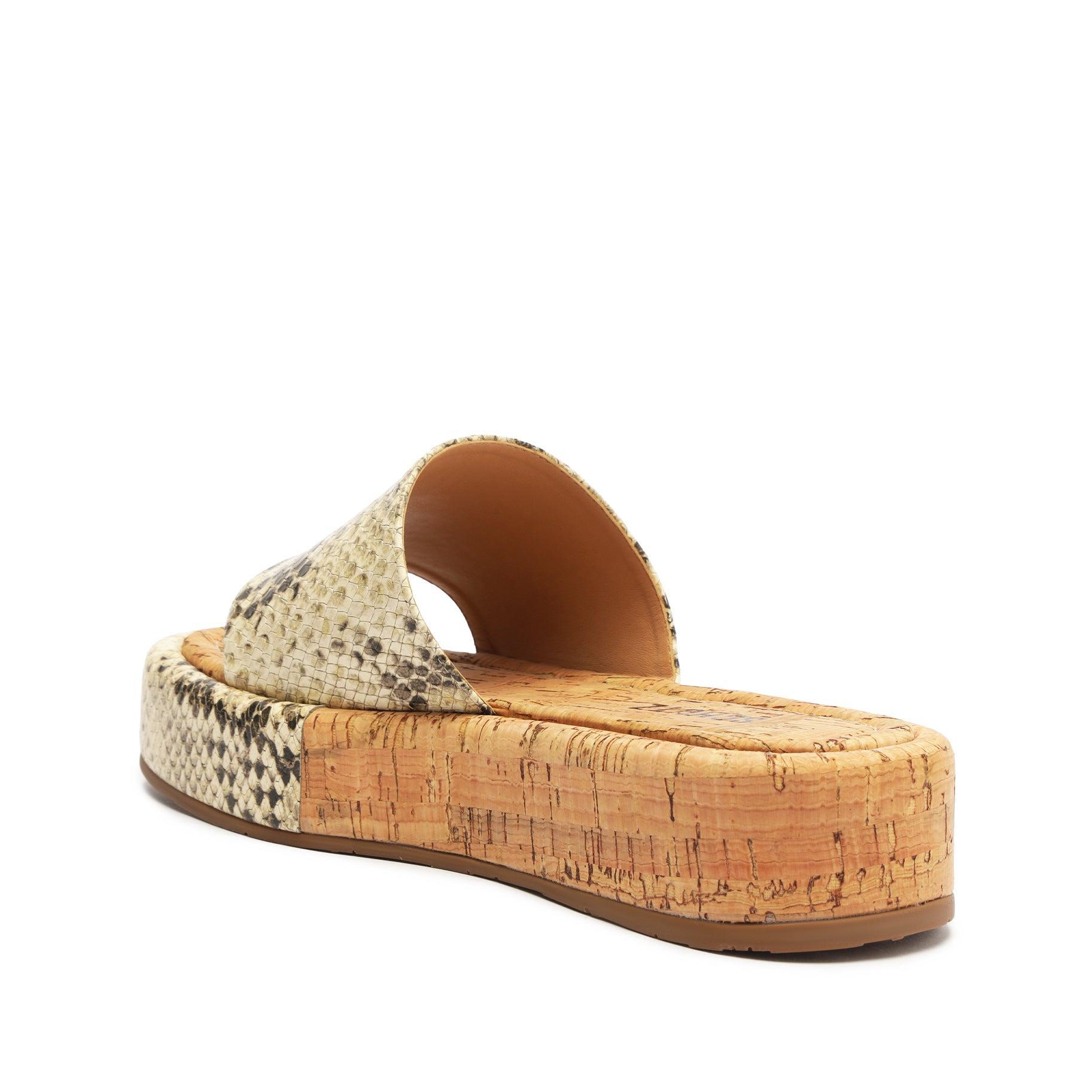 Yara Snake-Embossed Leather Sandal Product Image