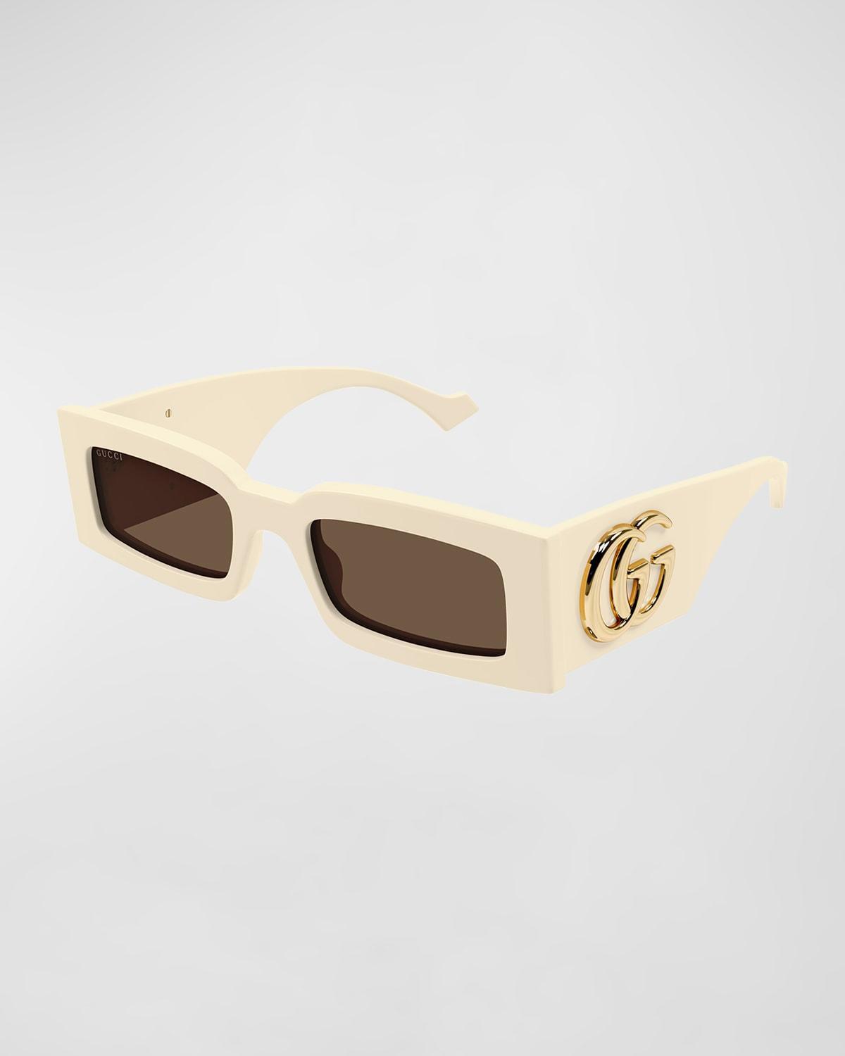 Geometric Acetate Rectangle Sunglasses Product Image
