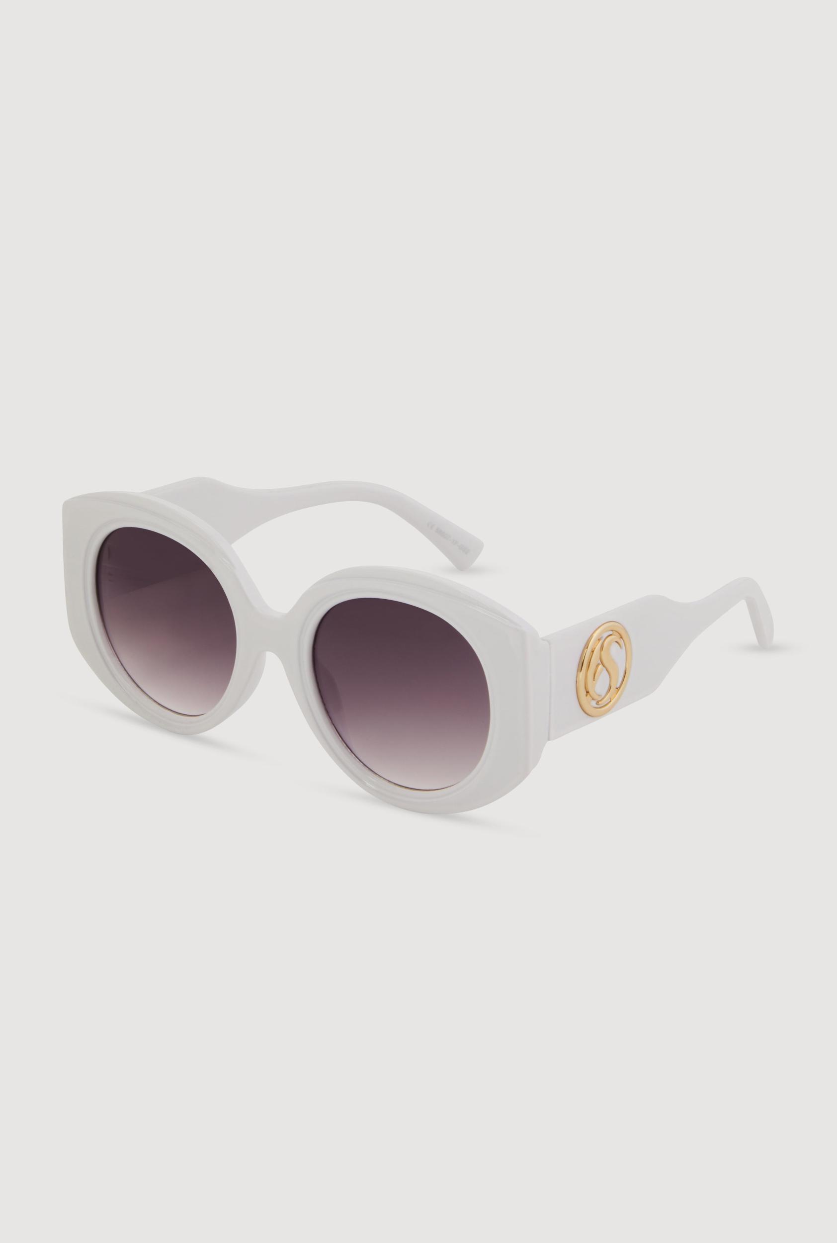 Retro Oversized Round Frame Sunglasses Female Product Image