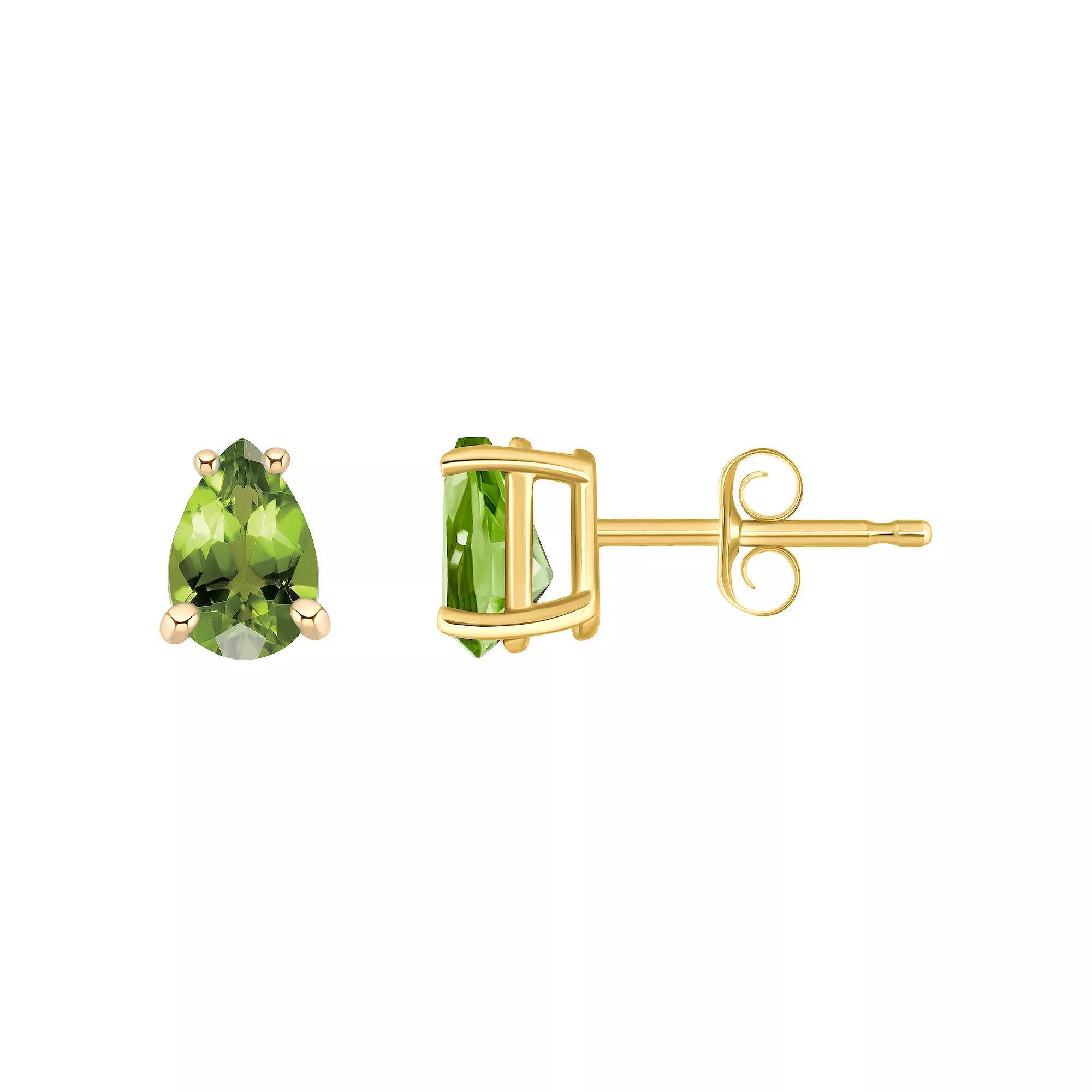 Celebration Gems 14k Gold Pear Shaped Sapphire Stud Earrings, Women's, 14k Whgold Product Image