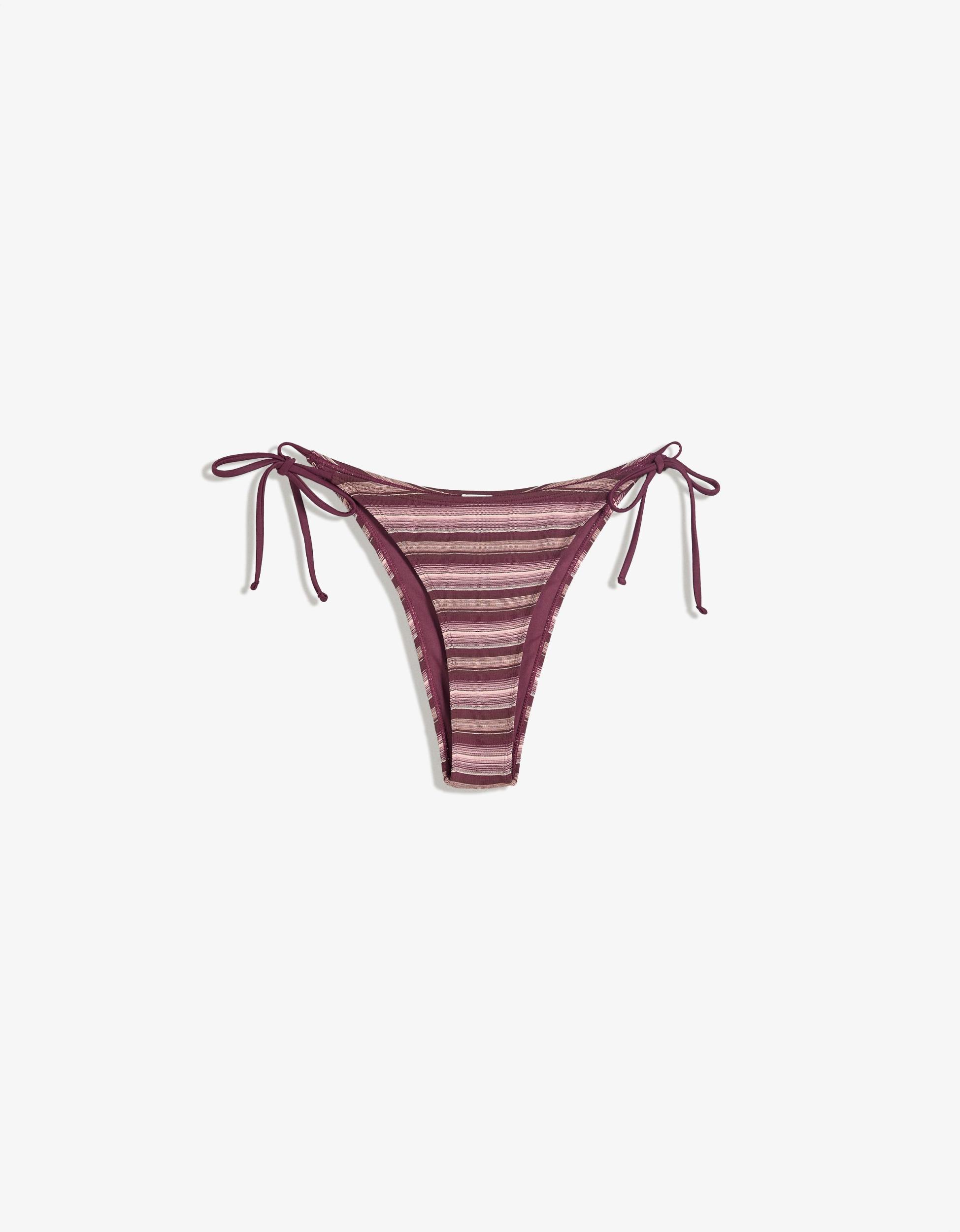 Striped triangle bikini top Product Image