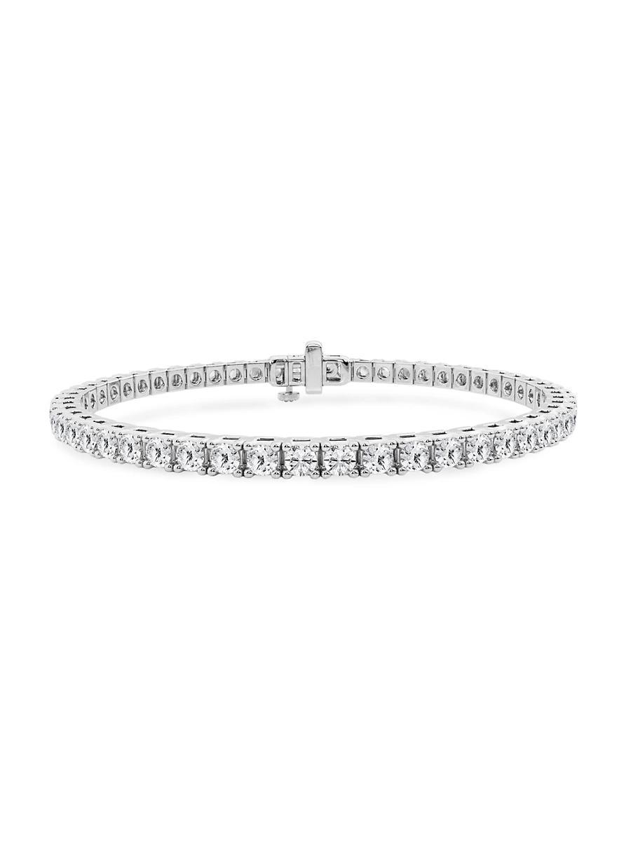 Womens Platinum & Round Lab-Grown Diamond 4-Prong Tennis Bracelet/5.00-20.00 TCW Product Image