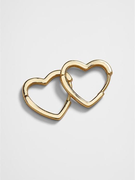 Heart Huggie Earrings Product Image