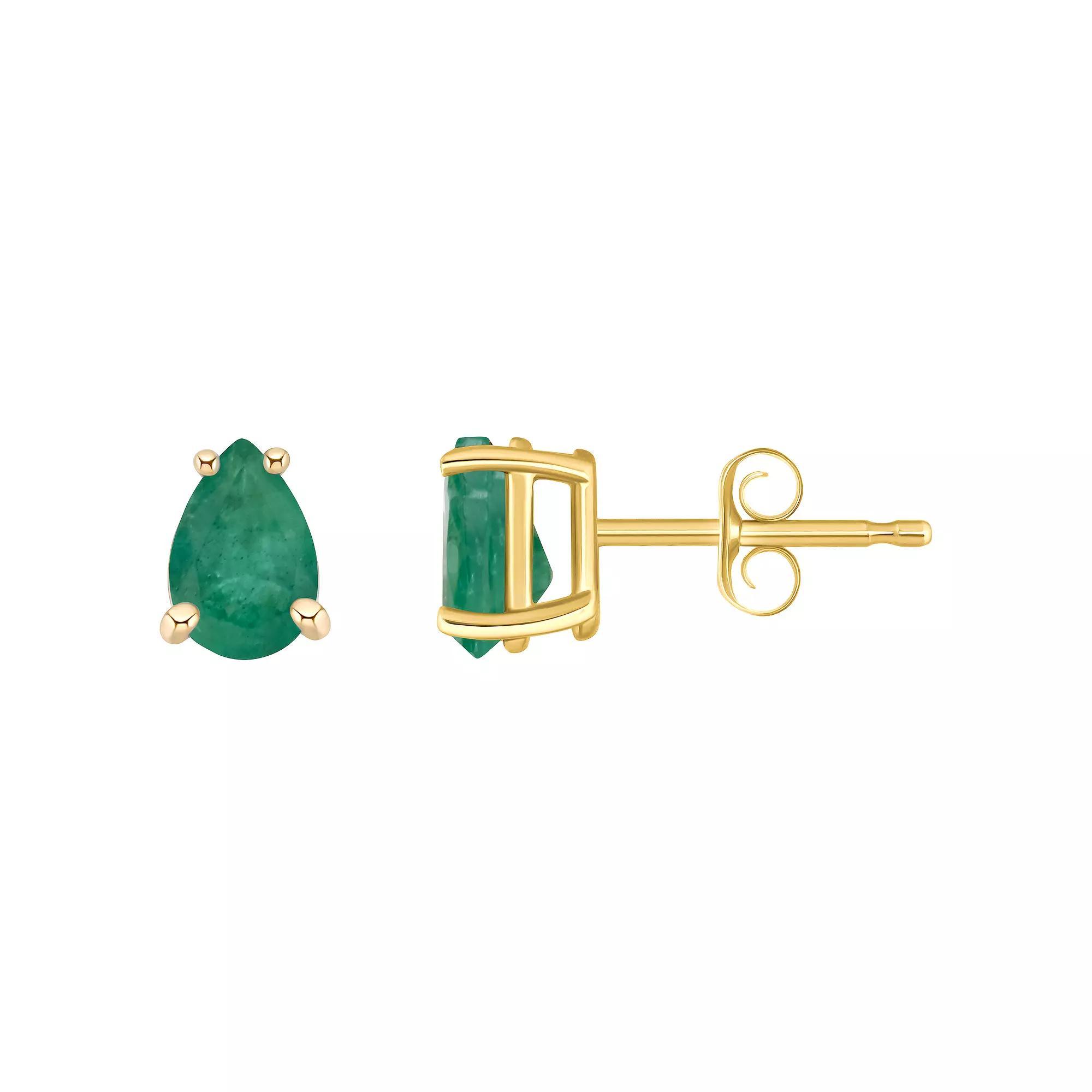 Celebration Gems 14k Gold Pear Shaped Sapphire Stud Earrings, Women's, 14k Whgold Product Image