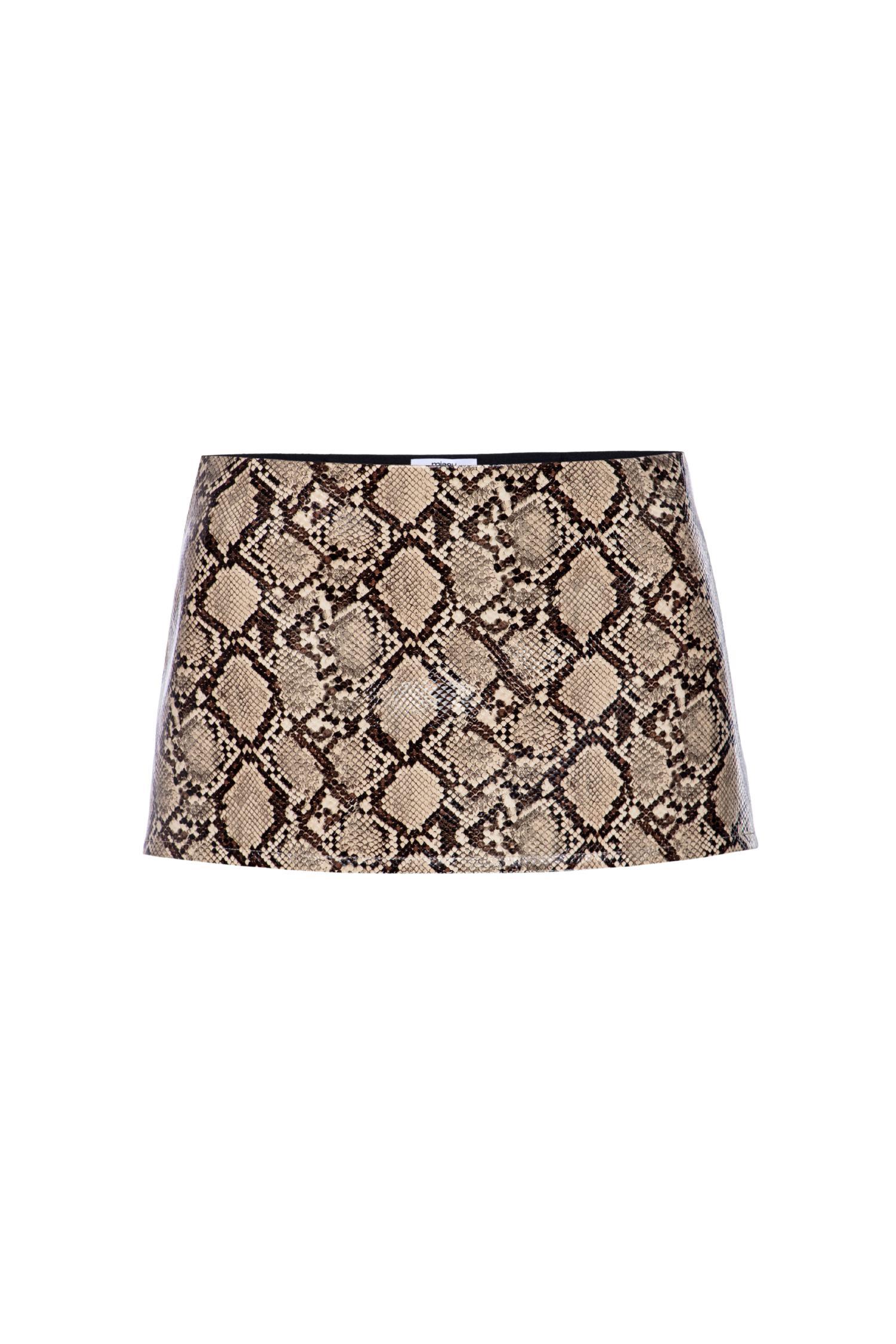 FIG SKIRT - BEIGE PYTHON Product Image