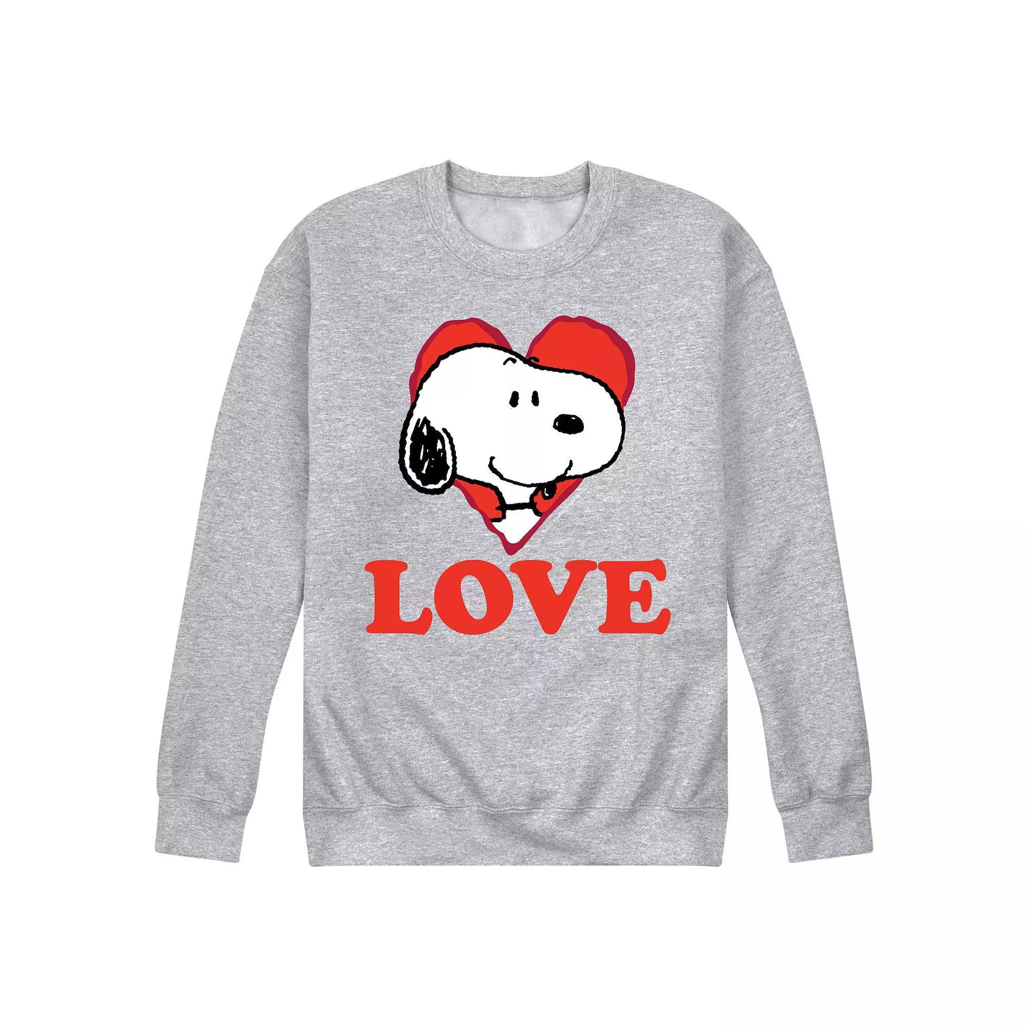 Mens Peanuts Love Snoopy Sweatshirt Blue Product Image