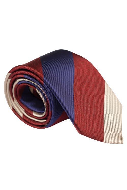 Elizabetta La Vigna - Extra Long Printed Silk Tie for Men in Navy at Nordstrom Product Image