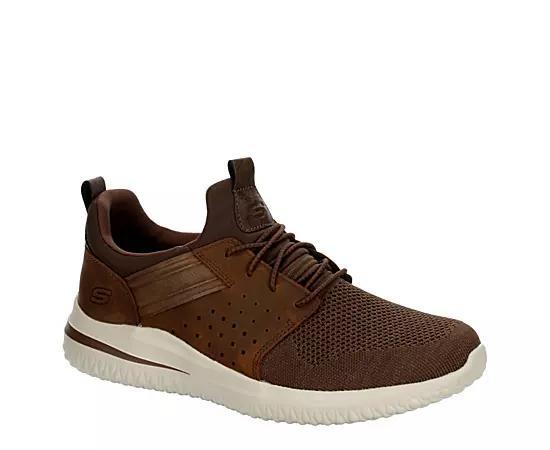 SKECHERS Delson 3.0 - Cicada (Dark ) Men's Shoes Product Image