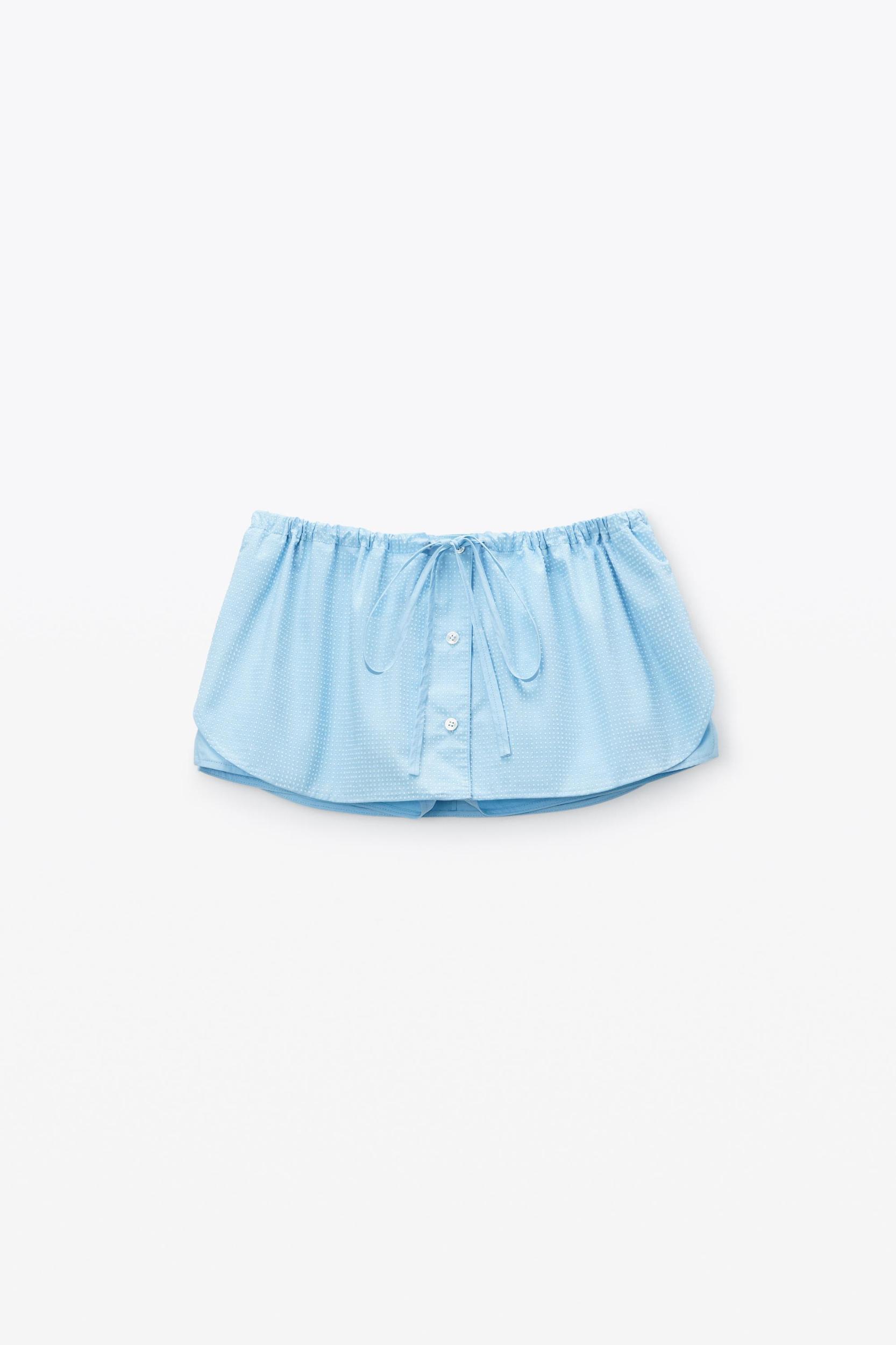 Drawstring Skort In Cotton & Crystal Hotfix Poplin Product Image