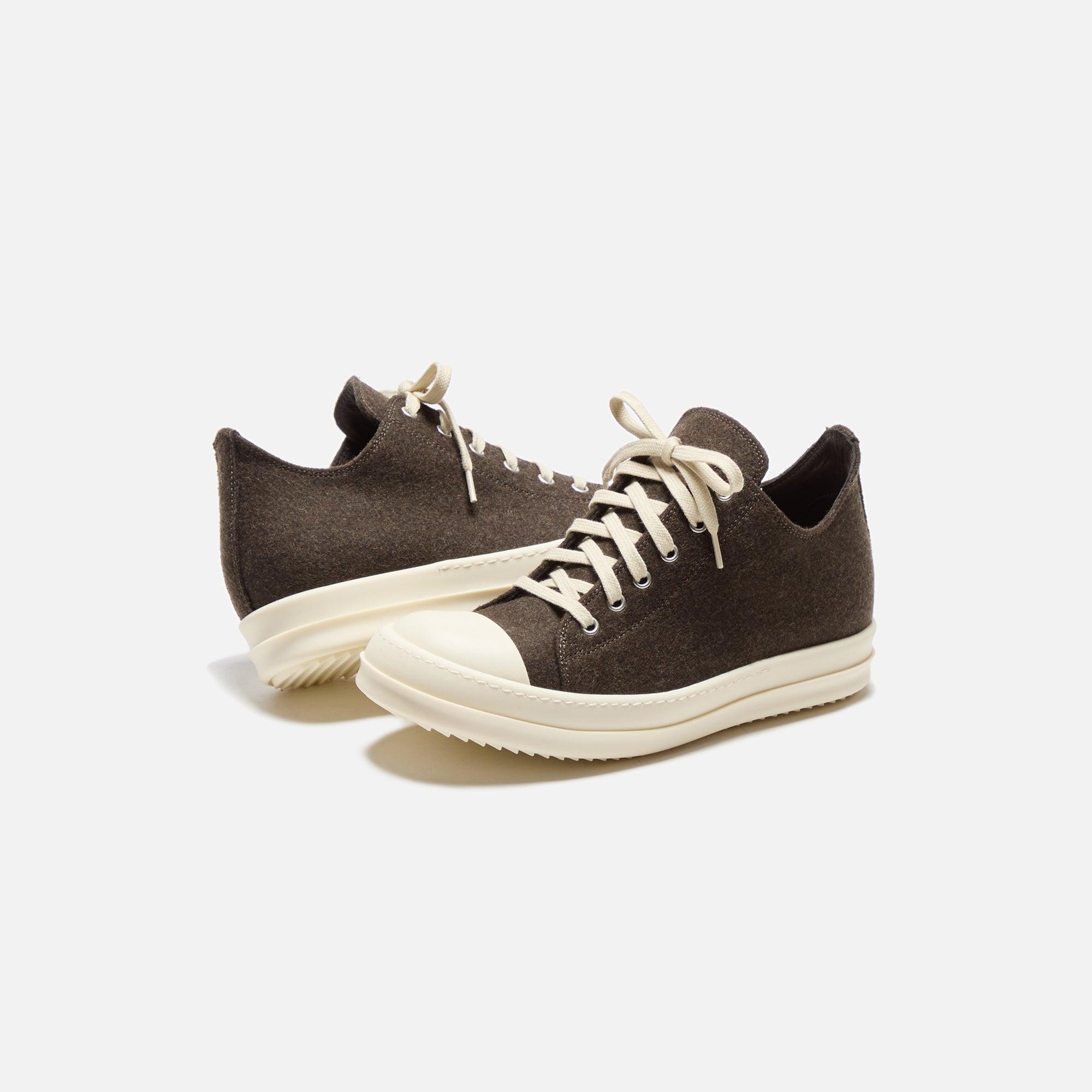 Rick Owens WMNS Porterville Low Sneakers - Brown / Milk / Milk Female Product Image