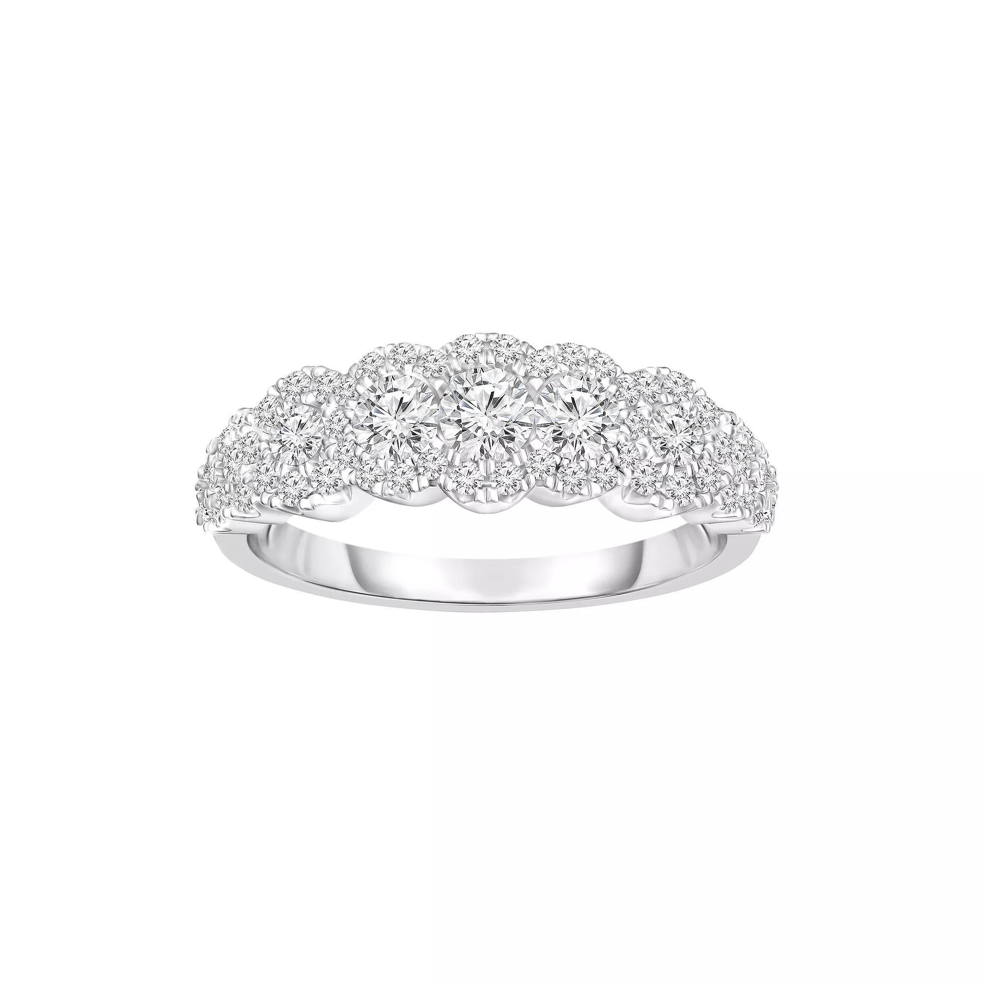 14k White Gold 3/4 Carat T.W. Diamond Band Ring, Women's, Size: 7 Product Image
