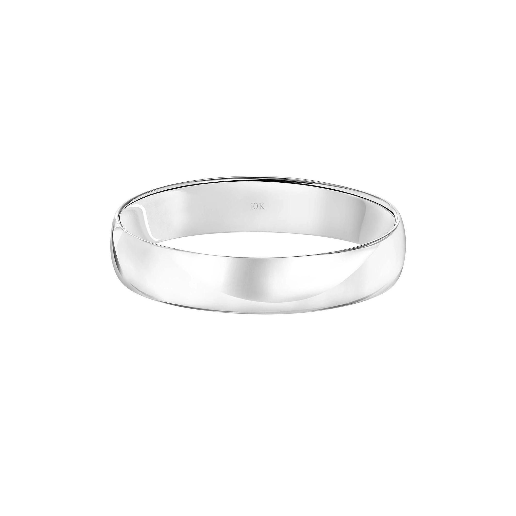Love Always 10k Gold 4 mm Mens Wedding Band 10k White Gold Product Image