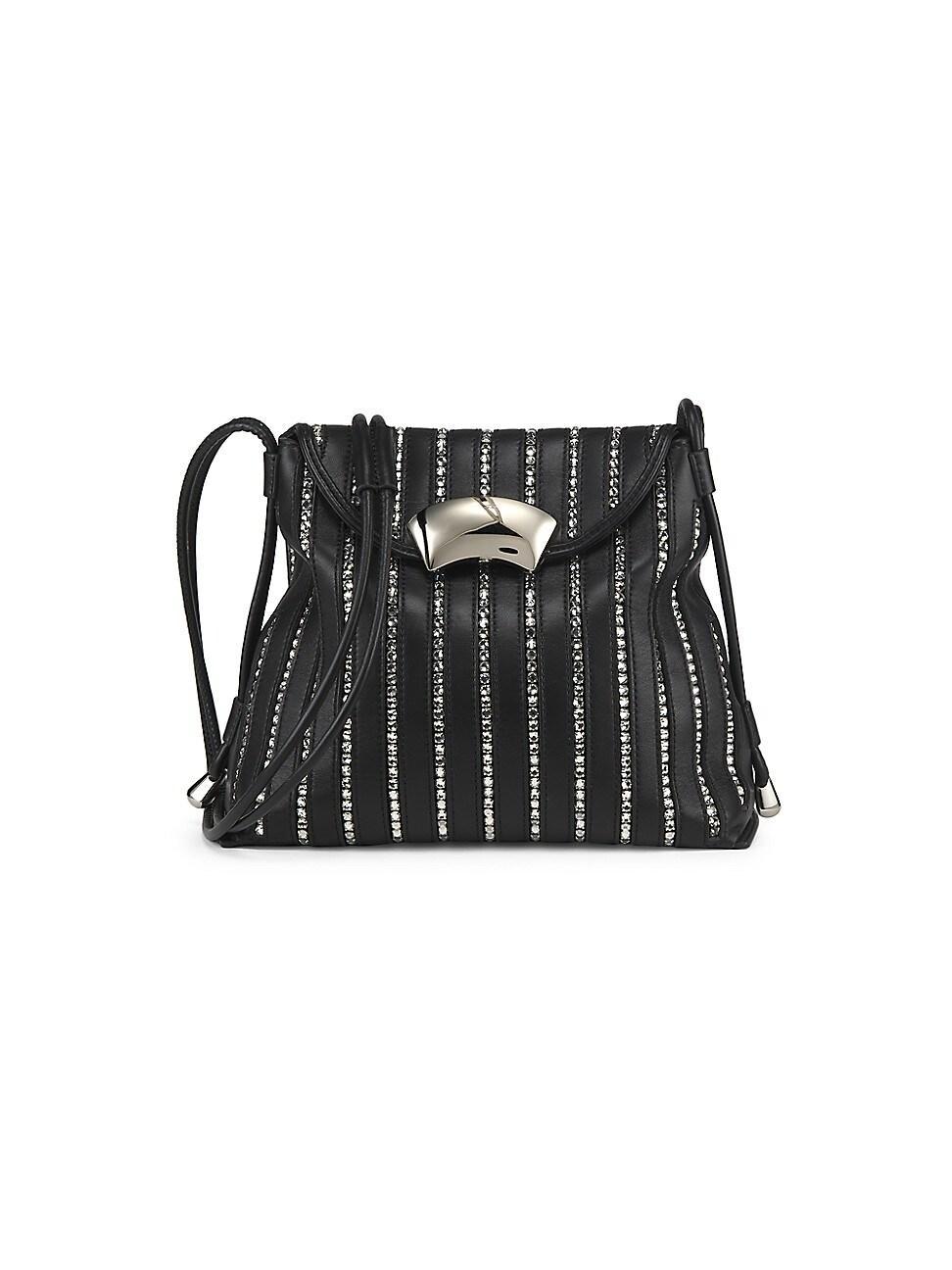 Womens Petite ID Crystal-Embellished Shoulder Bag Product Image