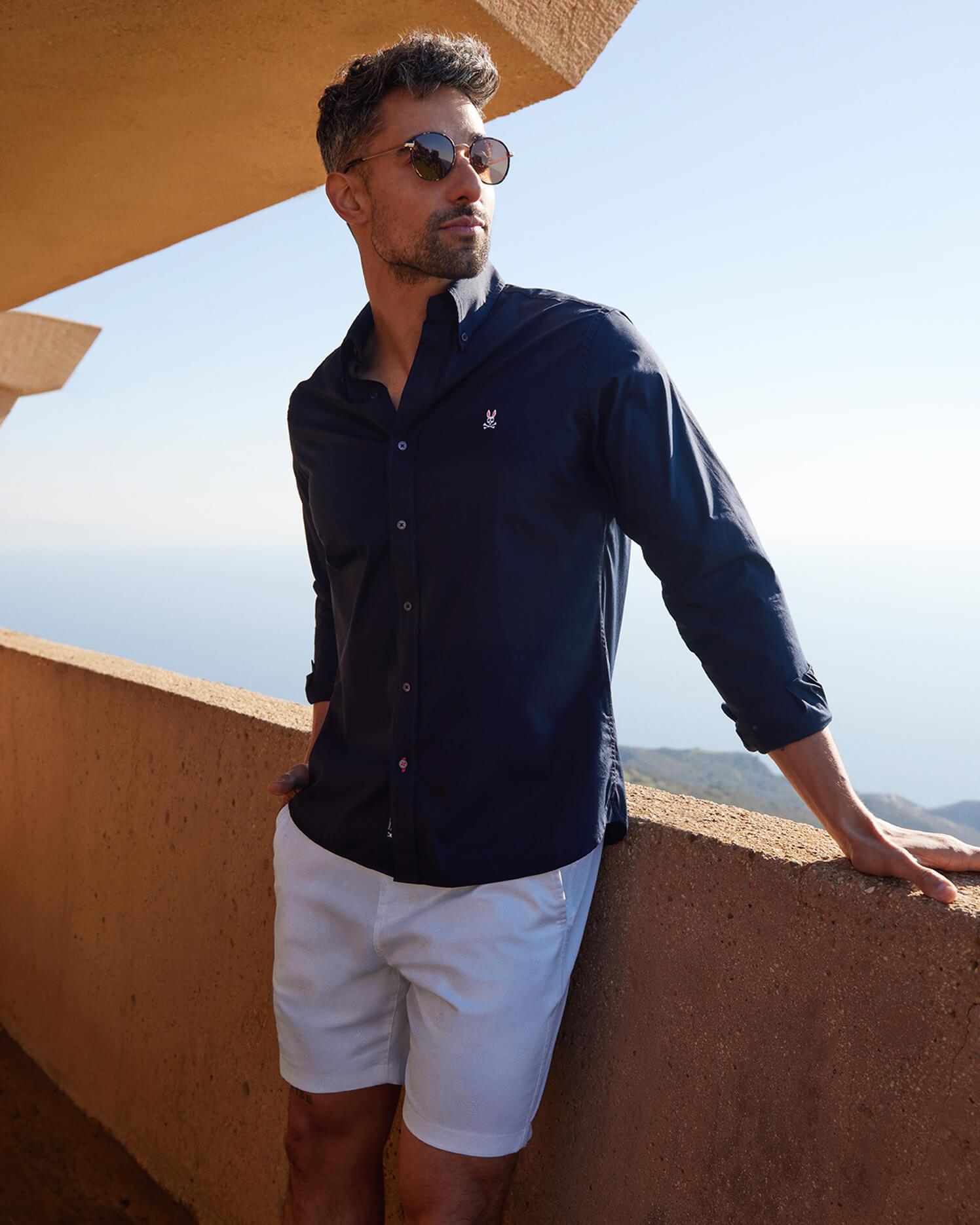 MENS CLASSIC POPLIN LONG SLEEVE SHIRT - B6C911S1PC Male Product Image