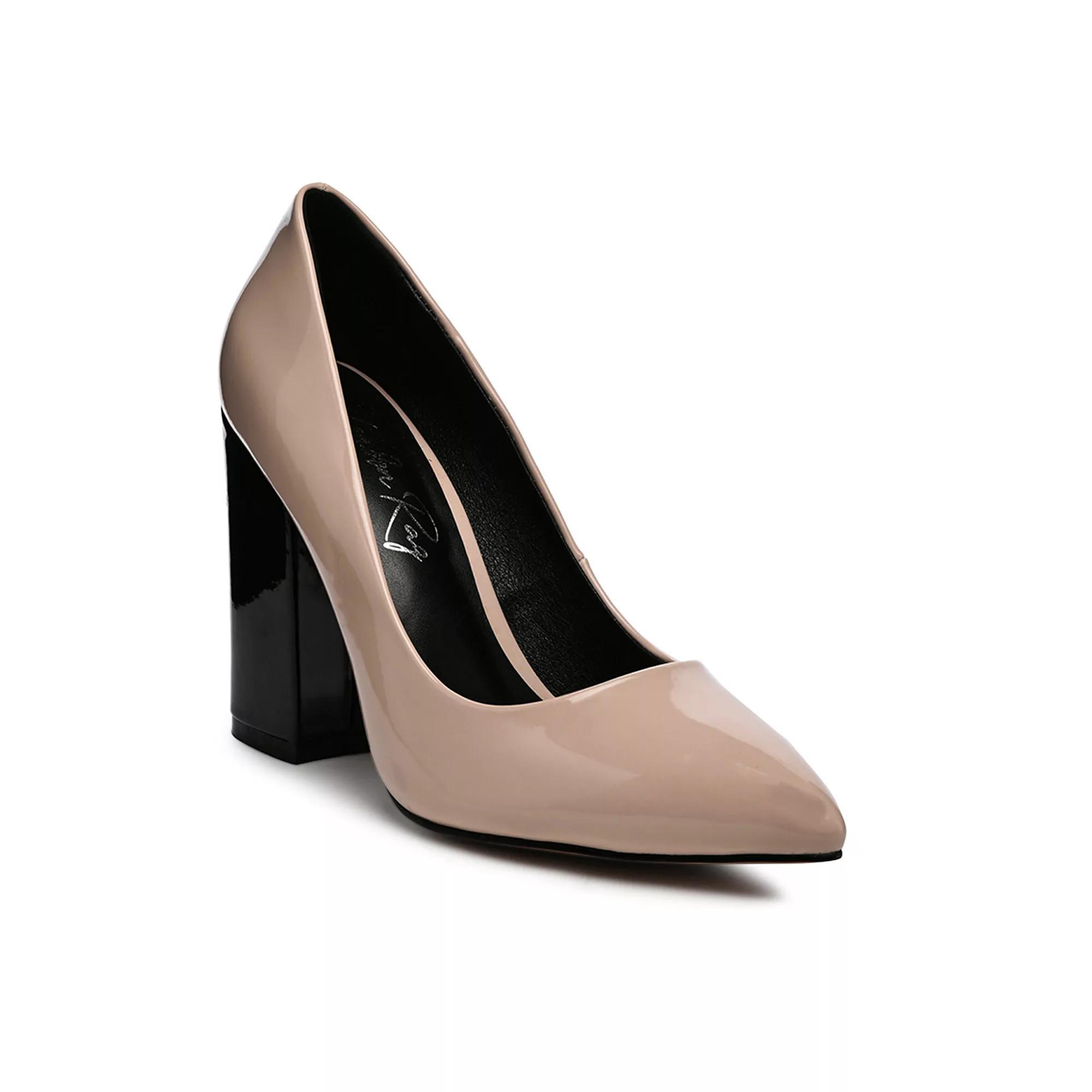 Kamira Women's Block Heeled Formal Pumps, Size: 5, Beige Product Image