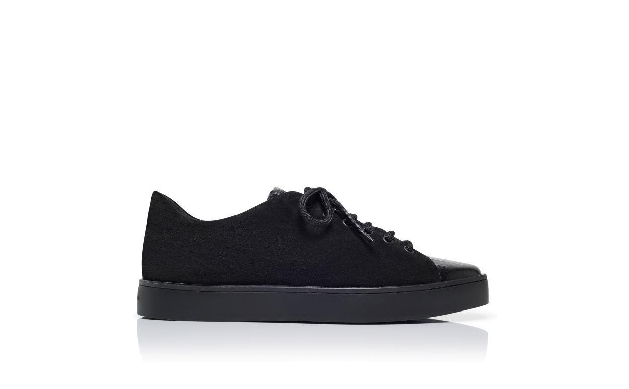 SEMANADO Black Suede Low Cut Sneakers Product Image