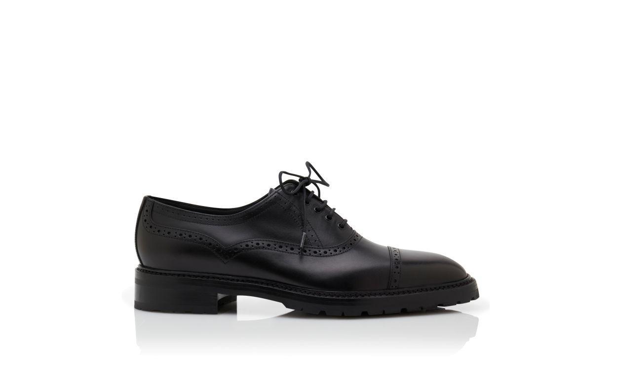 NORTON Black Calf Leather Lace-Up Shoes Product Image