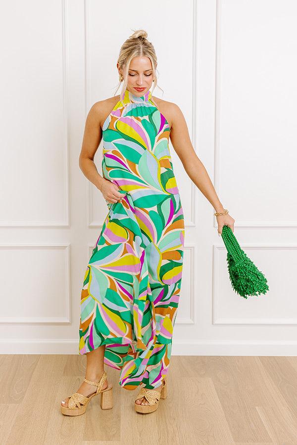 Feel The Groove Maxi Dress in Green Product Image