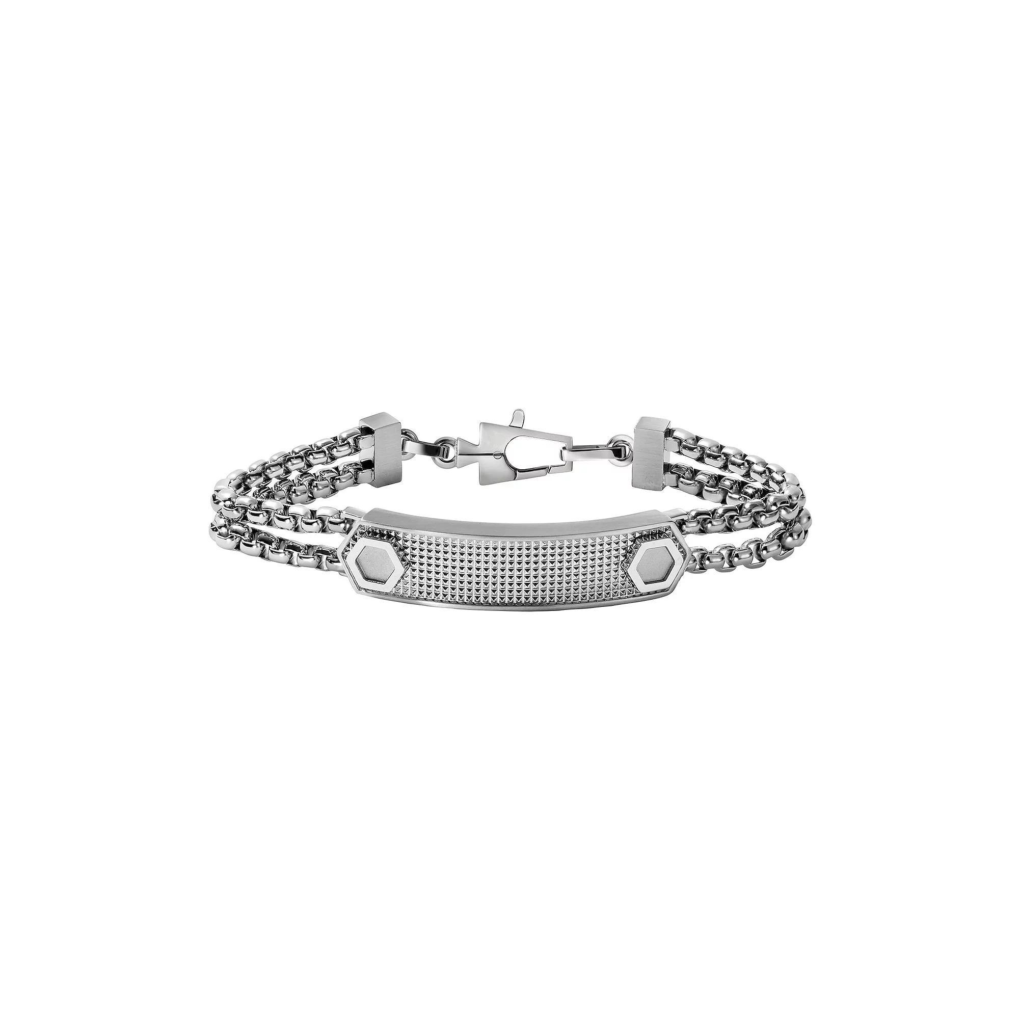 Bulova Mens Precisionist Stainless Steel ID Link Bracelet Product Image
