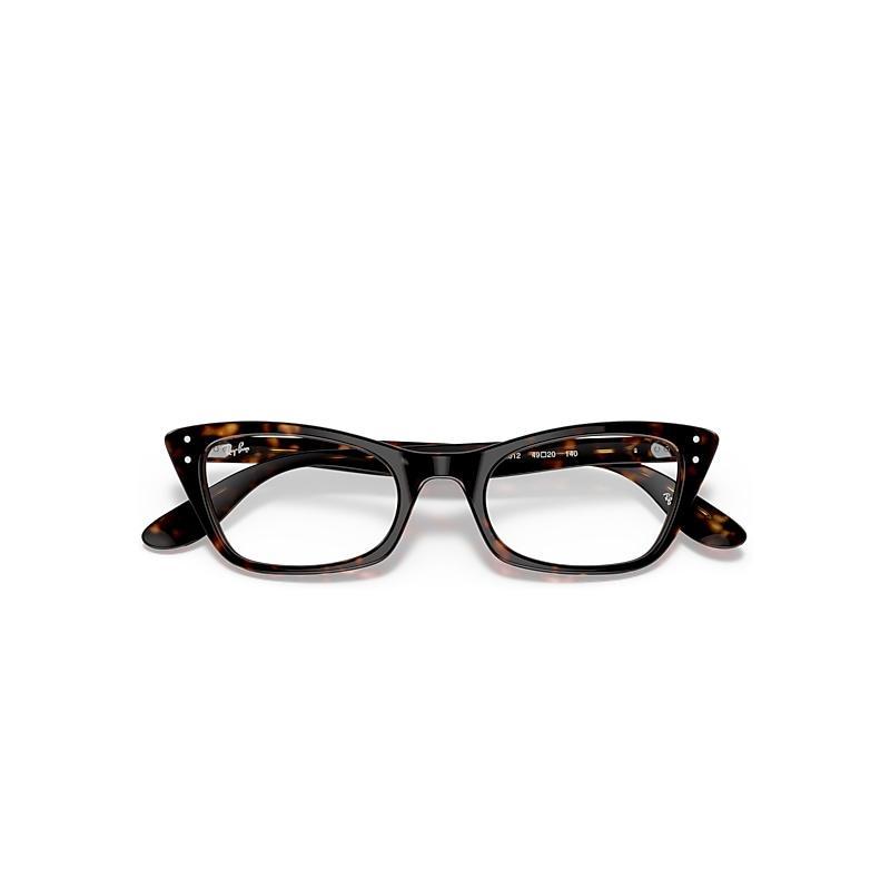 Ray-Ban Lady Burbank Optics Eyeglasses Black Frame Clear Lenses Polarized 51-20 Product Image