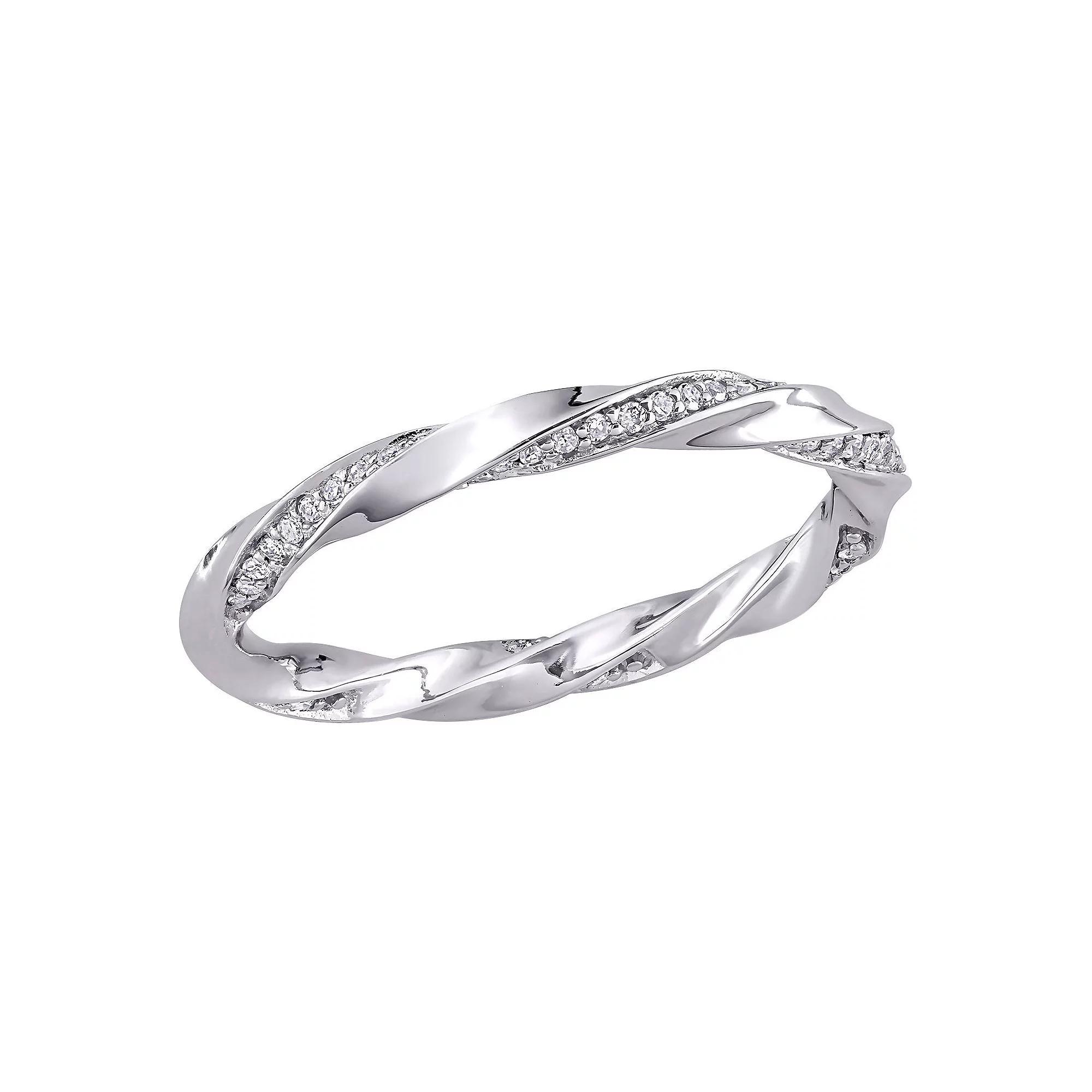 Stella Grace 10k White Gold 1/4 Carat T.W. Diamond Eternity Ring, Women's, Size: 5 Product Image