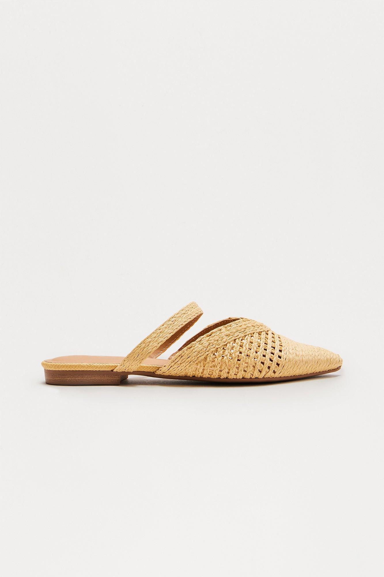 Vin Raffia Flats - Beige Product Image