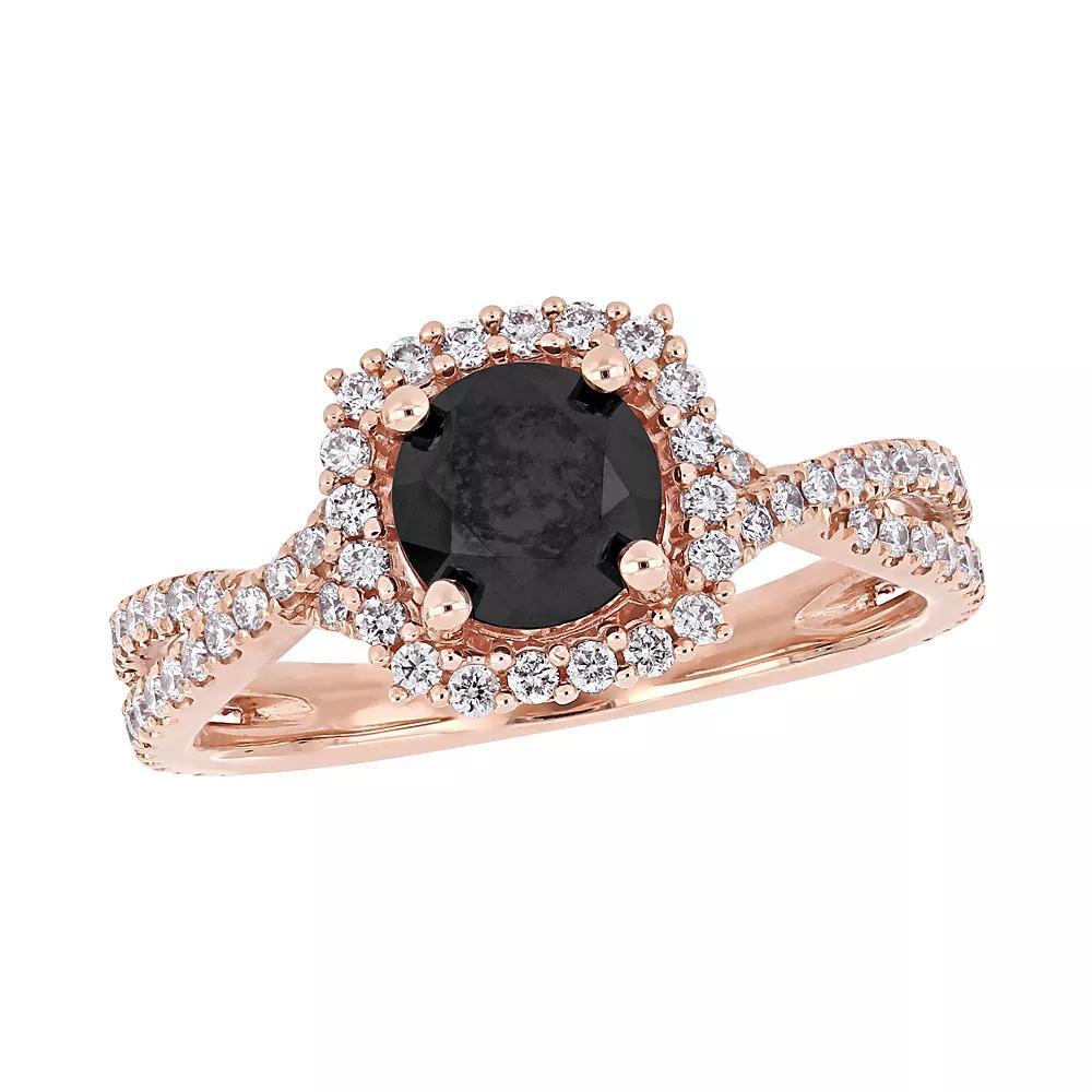 Stella Grace 14l Rose Gold 1 1/2 Carat T.W. Black & White Diamond Ring, Womens 14k Pink Product Image